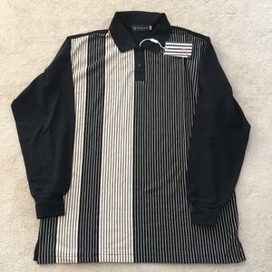 NWT Men's Striped Black Top